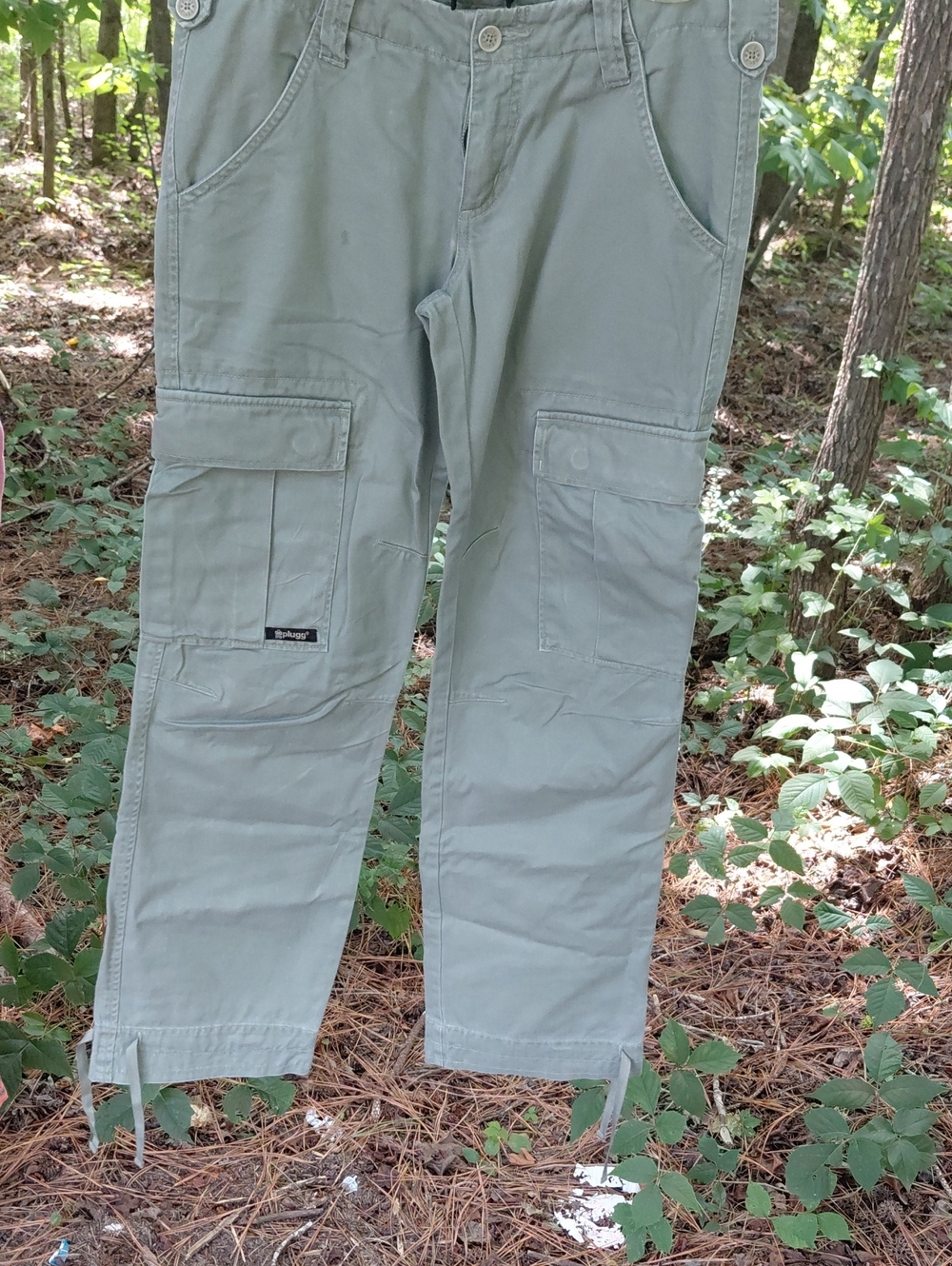 Plugg Womenss Light Olive Green Cargo Pants